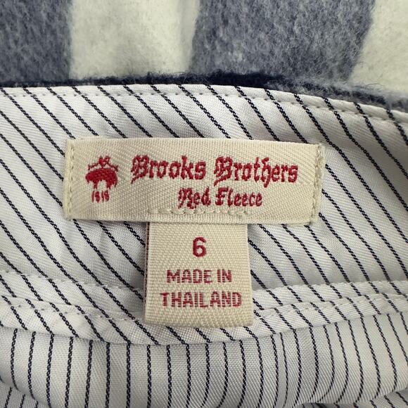 Brooks Brothers Red Fleece trapezoid wool skirt‎ checkered blue and white W-6 - Picture 4 of 10